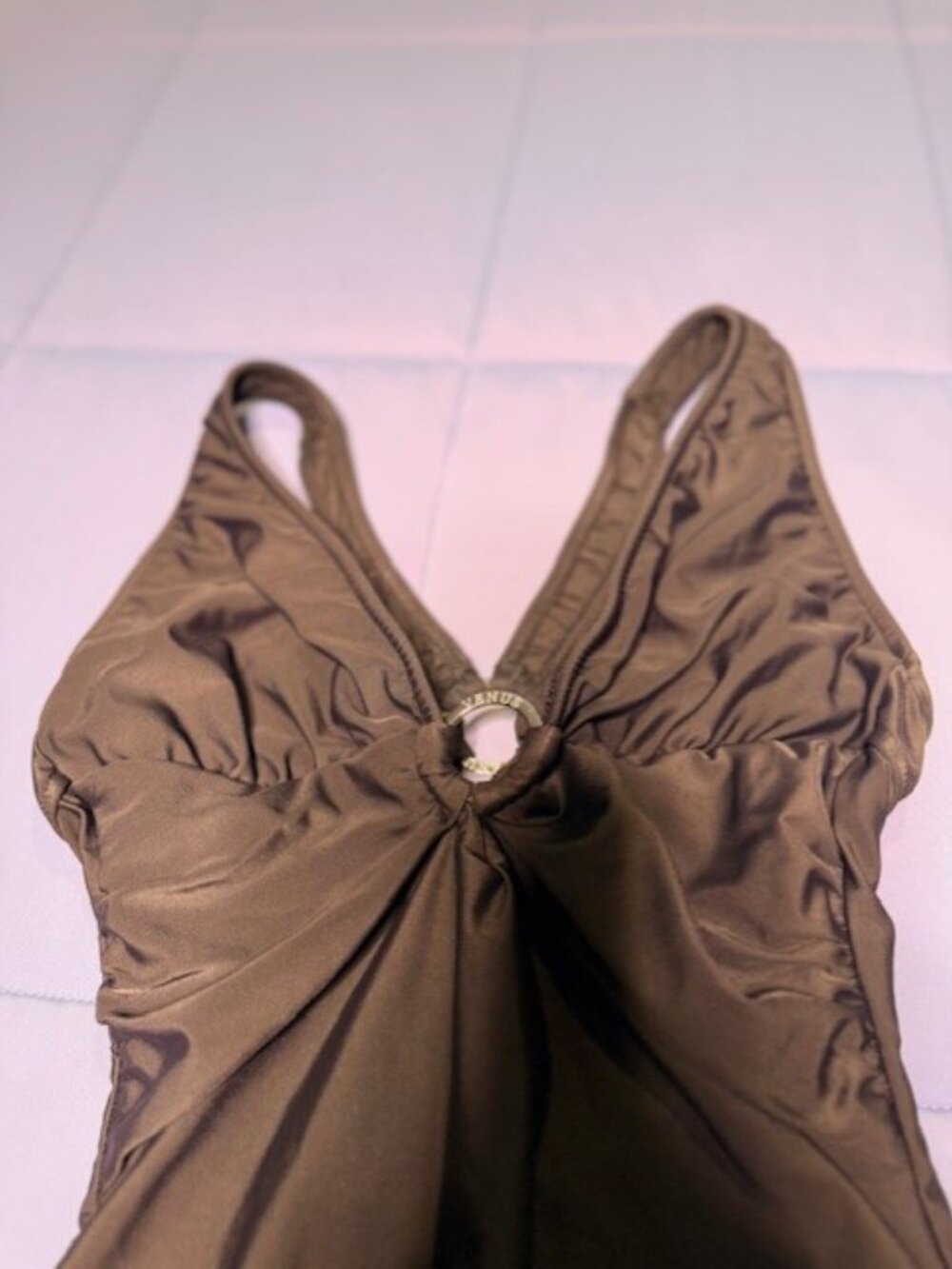 VENUS Black One-Piece Swimsuit with Plunging V-Neck Size 10 - Picture 5 of 10
